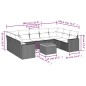 vidaXL Set de sofás de jardín 10 pzas cojines ratán sintético negro vidaXL Set de sofás de jardín 10 pzas cojines ratán sintético negro