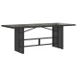 vidaXL Set de comedor de jardín 9 pzas y cojines ratán sintético negro