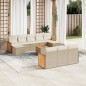 vidaXL Set de sofás de jardín 11pzas con cojines ratán sintético beige vidaXL Set de sofás de jardín 11pzas con cojines ratán sintético beige