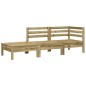 vidaXL Sofá de jardín con cojines reposapiés madera de pino impregnada vidaXL Sofá de jardín con cojines reposapiés madera de pino impregnada