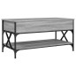 vidaXL Mesa de centro madera ingeniería metal gris Sonoma 100x50x50 cm vidaXL Mesa de centro madera ingeniería metal gris Sonoma 100x50x50 cm