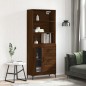 vidaXL Aparador alto madera contrachapada marrón roble 69,5x34x180 cm vidaXL Aparador alto madera contrachapada marrón roble 69,5x34x180 cm