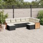 vidaXL Set de sofás de jardín 8 piezas y cojines ratán sintético negro vidaXL Set de sofás de jardín 8 piezas y cojines ratán sintético negro