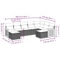 vidaXL Set de sofás de jardín 8 piezas y cojines ratán sintético negro vidaXL Set de sofás de jardín 8 piezas y cojines ratán sintético negro