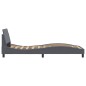 vidaXL Estructura de cama con cabecero terciopelo gris oscuro 90x190cm vidaXL Estructura de cama con cabecero terciopelo gris oscuro 90x190cm