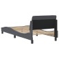 vidaXL Estructura de cama con cabecero terciopelo gris oscuro 90x190cm vidaXL Estructura de cama con cabecero terciopelo gris oscuro 90x190cm