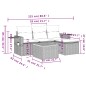 vidaXL Set de muebles de jardín 5 pzas y cojines ratán sintético negro vidaXL Set de muebles de jardín 5 pzas y cojines ratán sintético negro