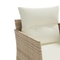 vidaXL Sofá de jardín 2 plazas con toldo y taburetes ratán PE beige vidaXL Sofá de jardín 2 plazas con toldo y taburetes ratán PE beige