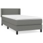 vidaXL Cama box spring con colchón tela gris oscuro 90x200 cm vidaXL Cama box spring con colchón tela gris oscuro 90x200 cm