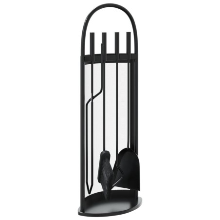 vidaXL Set de herramientas para chimenea 5 pzas acero 23x15x66 cm