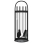 vidaXL Set de herramientas para chimenea 5 pzas acero 23x15x66 cm
