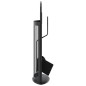 vidaXL Set de herramientas para chimenea 5 pzas acero 23x15x66 cm