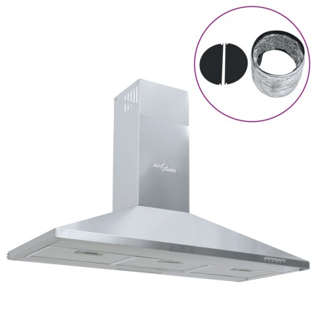 vidaXL Campana extractora de acero inoxidable 90 cm