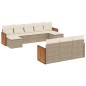 vidaXL Juego de sofás jardín con cojines beige 10 pzas ratán sintético vidaXL Juego de sofás jardín con cojines beige 10 pzas ratán sintético