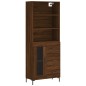 vidaXL Aparador alto madera contrachapada marrón roble 69,5x34x180 cm vidaXL Aparador alto madera contrachapada marrón roble 69,5x34x180 cm