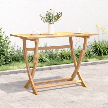 vidaXL Mesa de jardín plegable madera maciza de acacia 110x55x75 cm