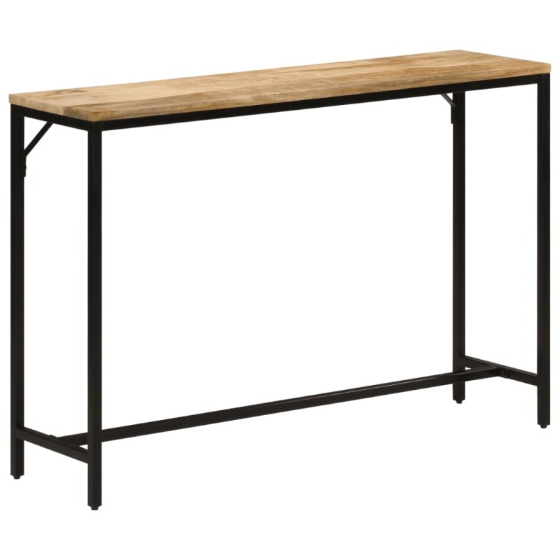 vidaXL Mesa consola madera maciza mango rugosa y hierro 110x30x75 cm vidaXL Mesa consola madera maciza mango rugosa y hierro 110x30x75 cm