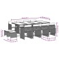 vidaXL Set comedor jardín y cojines 13 pzas ratán sintético gris claro vidaXL Set comedor jardín y cojines 13 pzas ratán sintético gris claro