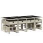 vidaXL Set comedor jardín y cojines 13 pzas ratán sintético gris claro vidaXL Set comedor jardín y cojines 13 pzas ratán sintético gris claro