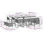 vidaXL Set comedor jardín y cojines 13 pzas ratán sintético gris claro vidaXL Set comedor jardín y cojines 13 pzas ratán sintético gris claro