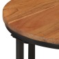 vidaXL Mesa de centro de madera maciza de acacia y hierro 35x35x30 cm vidaXL Mesa de centro de madera maciza de acacia y hierro 35x35x30 cm