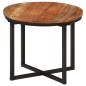 vidaXL Mesa de centro de madera maciza de acacia y hierro 35x35x30 cm vidaXL Mesa de centro de madera maciza de acacia y hierro 35x35x30 cm
