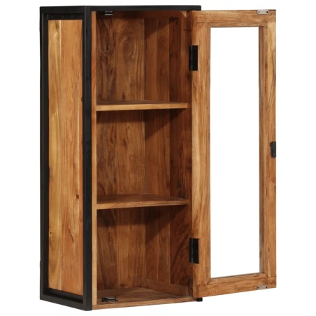 vidaXL Mueble de baño madera maciza de acacia y hierro 40x30x90 cm