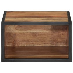 vidaXL Mesita de noche de pared madera maciza acacia 35x35x20 cm