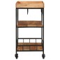 vidaXL Carrito de bar de madera maciza de acacia y hierro 60x40x80 cm vidaXL Carrito de bar de madera maciza de acacia y hierro 60x40x80 cm