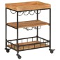 vidaXL Carrito de bar de madera maciza de acacia y hierro 60x40x80 cm vidaXL Carrito de bar de madera maciza de acacia y hierro 60x40x80 cm