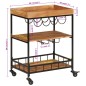 vidaXL Carrito de bar de madera maciza de acacia y hierro 60x40x80 cm vidaXL Carrito de bar de madera maciza de acacia y hierro 60x40x80 cm