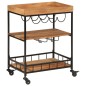 vidaXL Carrito de bar de madera maciza de acacia y hierro 60x40x80 cm vidaXL Carrito de bar de madera maciza de acacia y hierro 60x40x80 cm