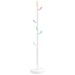 vidaXL Perchero de hierro con recubrimiento en polvo blanco 172 cm