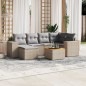 vidaXL Set sofás de jardín 7 piezas y cojines ratán sintético beige vidaXL Set sofás de jardín 7 piezas y cojines ratán sintético beige