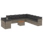 vidaXL Set de sofás de jardín 12 pzas con cojines ratán sintético gris vidaXL Set de sofás de jardín 12 pzas con cojines ratán sintético gris