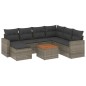 vidaXL Set de sofás de jardín 8 pzas y cojines ratán sintético gris vidaXL Set de sofás de jardín 8 pzas y cojines ratán sintético gris