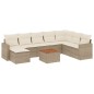 vidaXL Juego de sofás jardín con cojines beige 10 pzas ratán sintético vidaXL Juego de sofás jardín con cojines beige 10 pzas ratán sintético