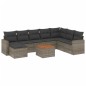 vidaXL Set de sofás de jardín 10 pzas con cojines ratán sintético gris vidaXL Set de sofás de jardín 10 pzas con cojines ratán sintético gris