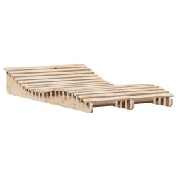 vidaXL Tumbona de madera maciza de pino 205x110x31,5 cm