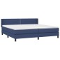 vidaXL Cama box spring con colchón tela azul 200x200 cm vidaXL Cama box spring con colchón tela azul 200x200 cm
