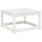 vidaXL Taburete de jardín con cojines madera maciza de pino blanco vidaXL Taburete de jardín con cojines madera maciza de pino blanco