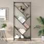 vidaXL Estantería madera ingeniería y metal marrón roble 79x30x180 cm vidaXL Estantería madera ingeniería y metal marrón roble 79x30x180 cm