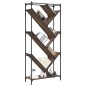 vidaXL Estantería madera ingeniería y metal marrón roble 79x30x180 cm vidaXL Estantería madera ingeniería y metal marrón roble 79x30x180 cm
