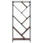 vidaXL Estantería madera ingeniería y metal marrón roble 79x30x180 cm vidaXL Estantería madera ingeniería y metal marrón roble 79x30x180 cm
