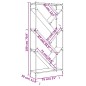 vidaXL Estantería madera ingeniería y metal marrón roble 79x30x180 cm vidaXL Estantería madera ingeniería y metal marrón roble 79x30x180 cm