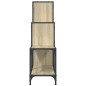 vidaXL Estantería madera ingeniería y metal roble Sonoma 92x30x102 cm