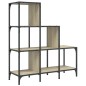 vidaXL Estantería madera ingeniería y metal roble Sonoma 92x30x102 cm