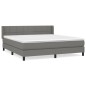 vidaXL Cama box spring con colchón tela gris oscuro 180x200 cm vidaXL Cama box spring con colchón tela gris oscuro 180x200 cm