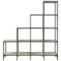 vidaXL Estantería madera ingeniería y metal roble Sonoma 122x30x132 cm vidaXL Estantería madera ingeniería y metal roble Sonoma 122x30x132 cm