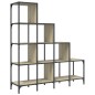 vidaXL Estantería madera ingeniería y metal roble Sonoma 122x30x132 cm vidaXL Estantería madera ingeniería y metal roble Sonoma 122x30x132 cm